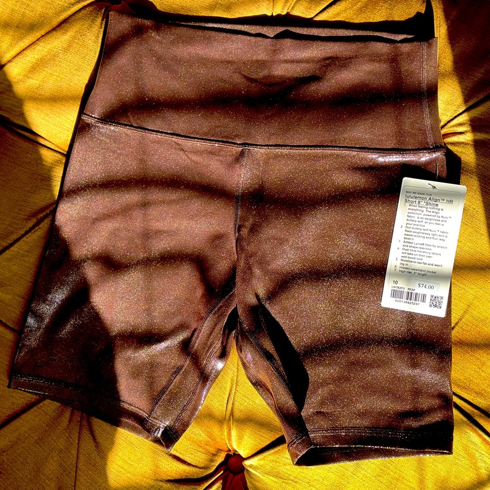 Lululemon Align High Rise 8” Shine Running/Biking Shorts